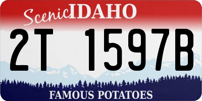 ID license plate 2T1597B