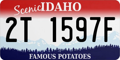 ID license plate 2T1597F