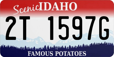 ID license plate 2T1597G