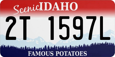 ID license plate 2T1597L