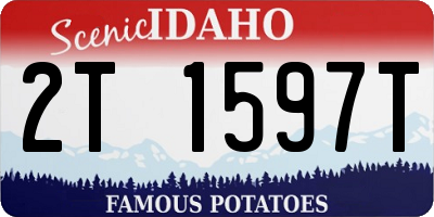 ID license plate 2T1597T