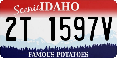 ID license plate 2T1597V