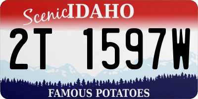 ID license plate 2T1597W