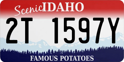 ID license plate 2T1597Y