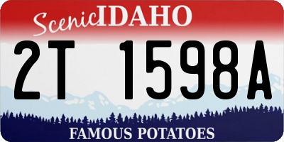 ID license plate 2T1598A
