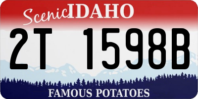 ID license plate 2T1598B