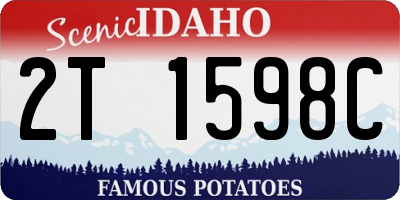 ID license plate 2T1598C