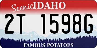 ID license plate 2T1598G