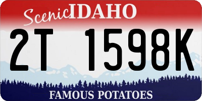 ID license plate 2T1598K