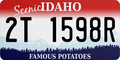 ID license plate 2T1598R