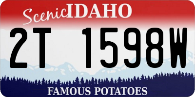 ID license plate 2T1598W