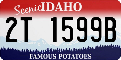 ID license plate 2T1599B