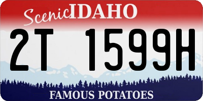 ID license plate 2T1599H