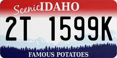 ID license plate 2T1599K