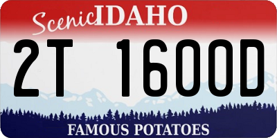 ID license plate 2T1600D