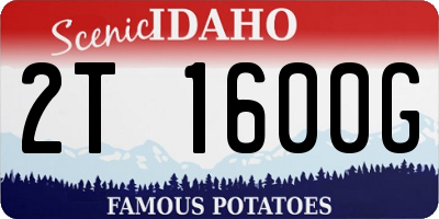 ID license plate 2T1600G