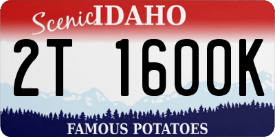 ID license plate 2T1600K