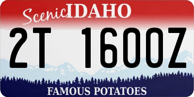 ID license plate 2T1600Z