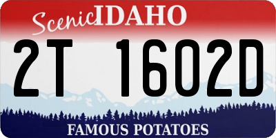 ID license plate 2T1602D