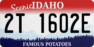 ID license plate 2T1602E