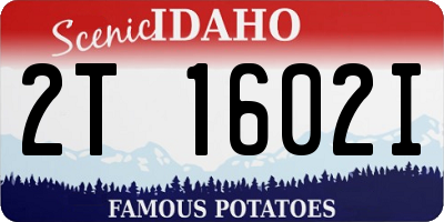 ID license plate 2T1602I