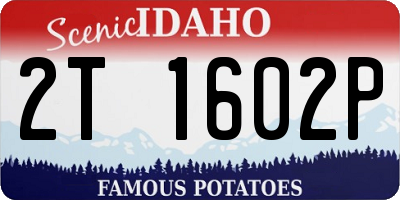 ID license plate 2T1602P