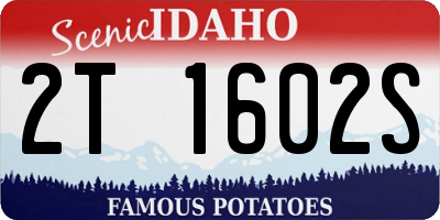 ID license plate 2T1602S