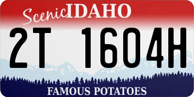 ID license plate 2T1604H