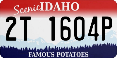 ID license plate 2T1604P