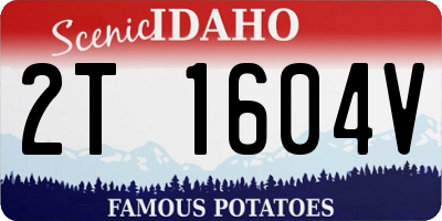 ID license plate 2T1604V