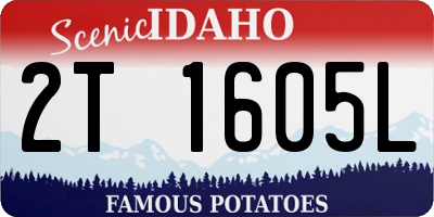 ID license plate 2T1605L