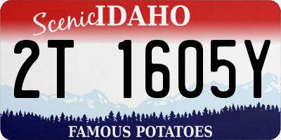 ID license plate 2T1605Y
