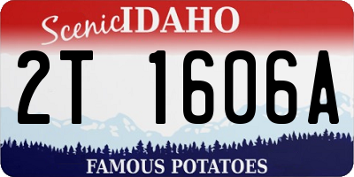 ID license plate 2T1606A