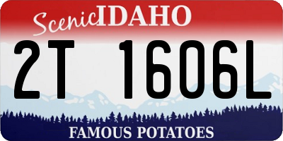 ID license plate 2T1606L