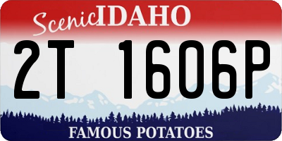 ID license plate 2T1606P