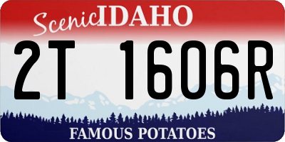 ID license plate 2T1606R