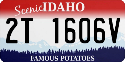 ID license plate 2T1606V