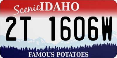 ID license plate 2T1606W