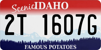 ID license plate 2T1607G