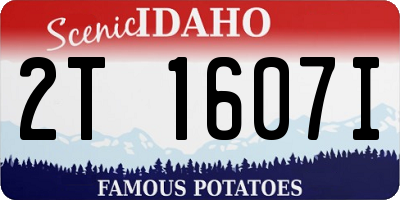 ID license plate 2T1607I
