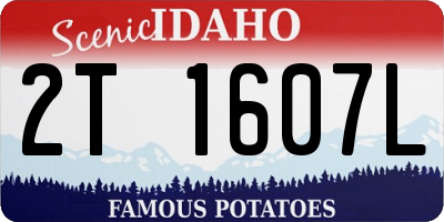 ID license plate 2T1607L