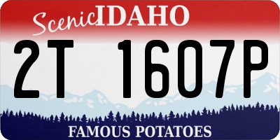 ID license plate 2T1607P
