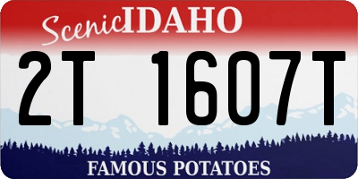 ID license plate 2T1607T