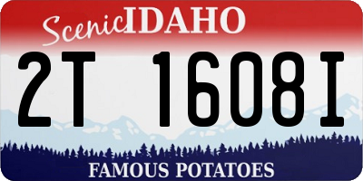 ID license plate 2T1608I