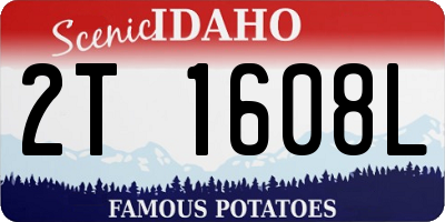 ID license plate 2T1608L