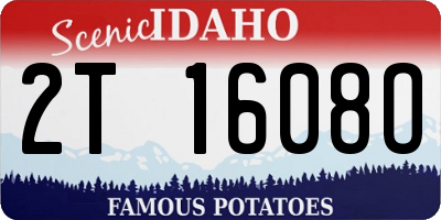 ID license plate 2T1608O