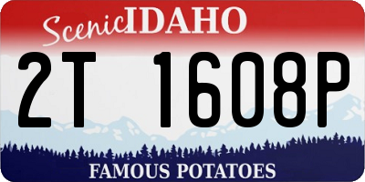 ID license plate 2T1608P