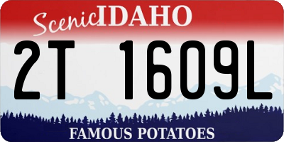 ID license plate 2T1609L