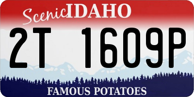 ID license plate 2T1609P