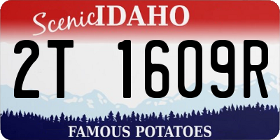 ID license plate 2T1609R